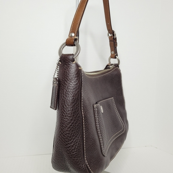 Coach Chocolate Brown Pebbled Leather Chelsea Shoulder Bag #C0782-F10890 - Picture 2 of 9